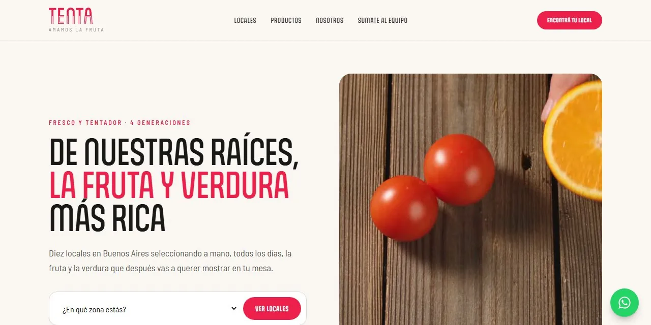 Sitio web de Tenta